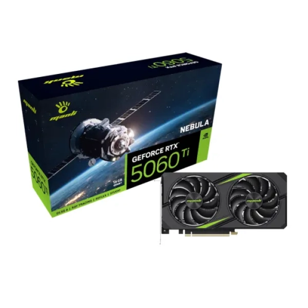 Manli Nebula V2 GeForce RTX 5060 Ti 16GB GDDR7 145W Graphics Card